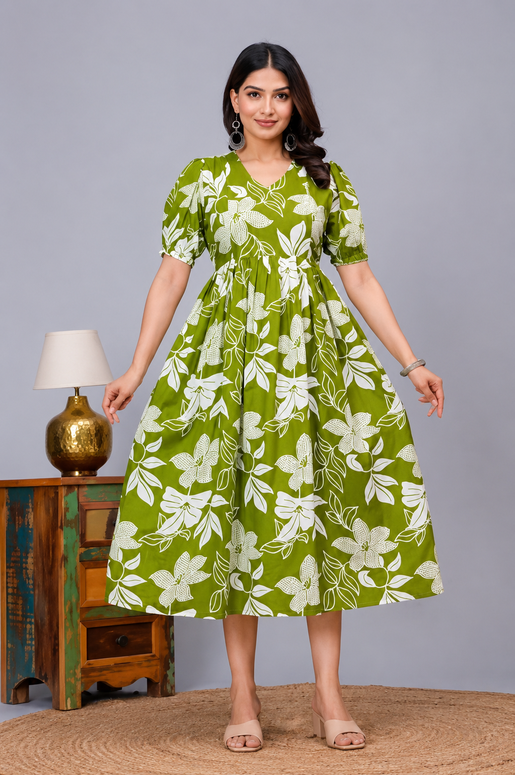 Aveniwear Trendy Beautiful Feeding Maternity Kurti Both Side Zip Anarkali
