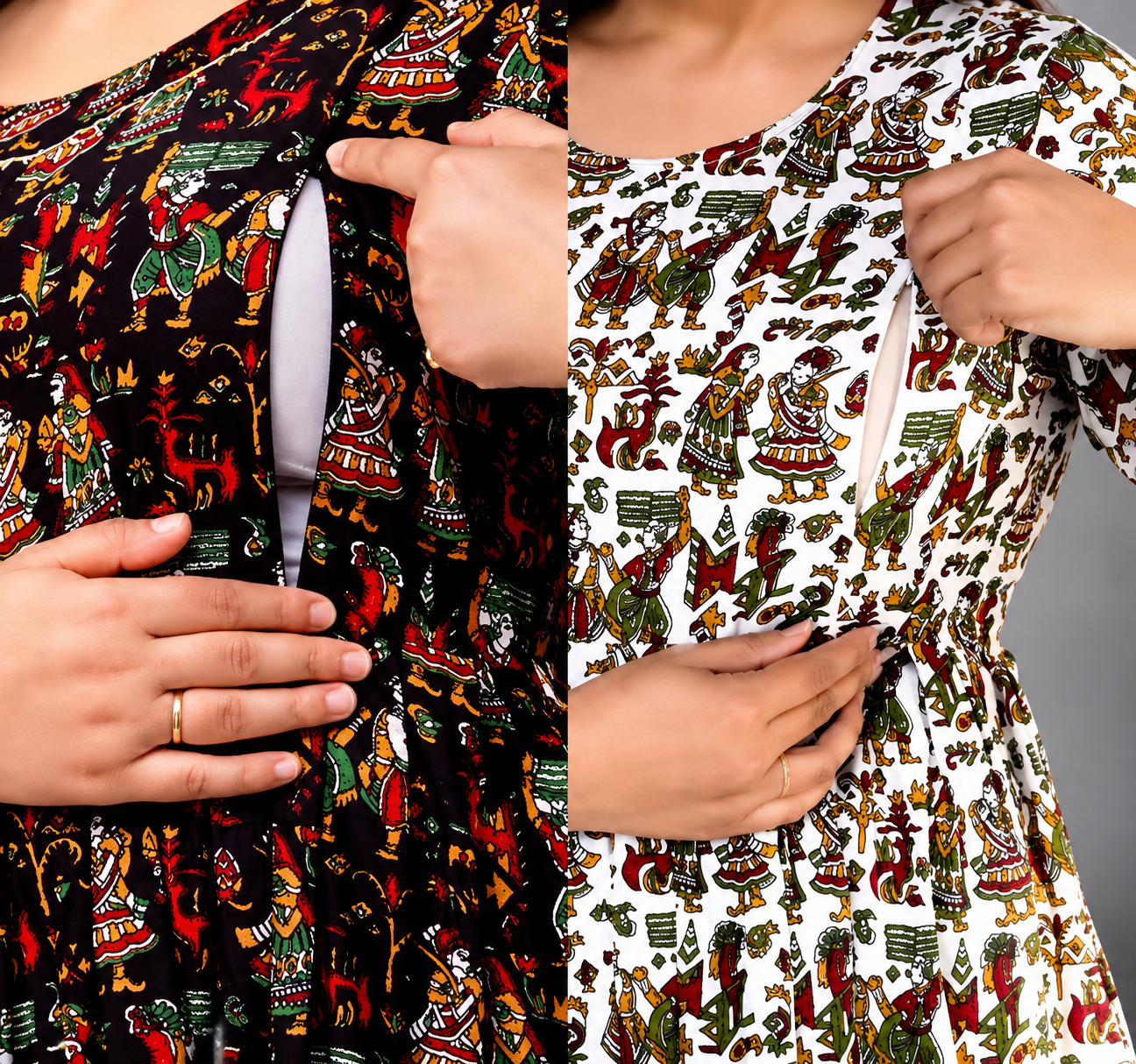 Aveniwear Maternity Feeding Kurti Anarkli