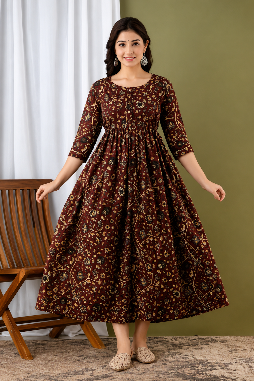 Aveniwear Pregnancy Maternity Gown for Women with Zipper