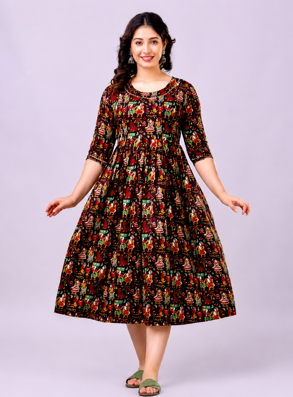 Aveniwear Maternity Feeding Kurti Anarkli