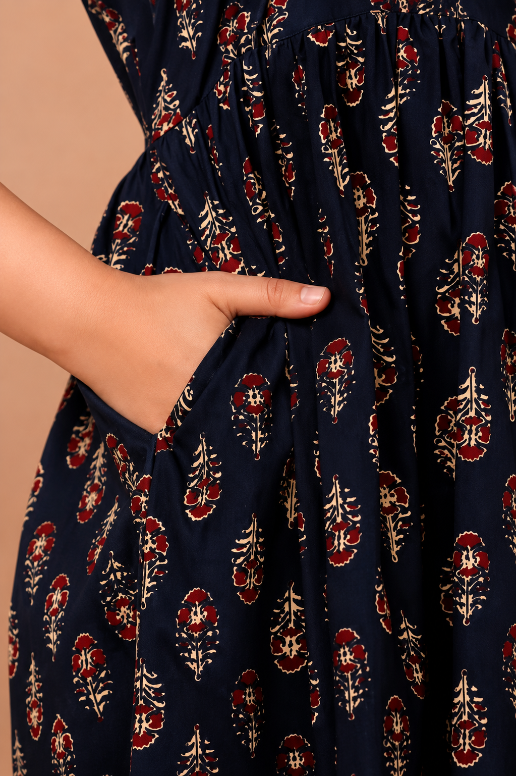 Aveniwear Women Maternity Floral Printed Pure Rayon Feeding Kurti Dress