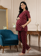 Aveniwear Heart Print Maternity & Feeding Co-Ord Set