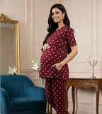 Aveniwear Heart Print Maternity & Feeding Co-Ord Set