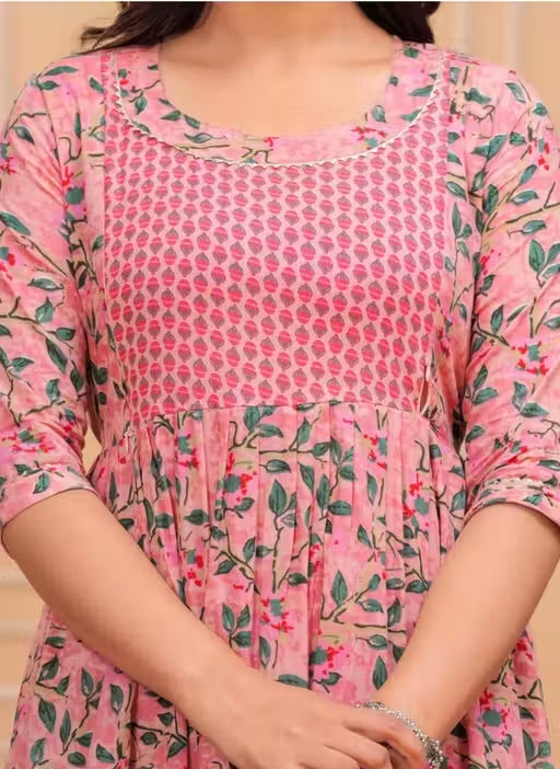 Aveniwear Pink Flower Kurti